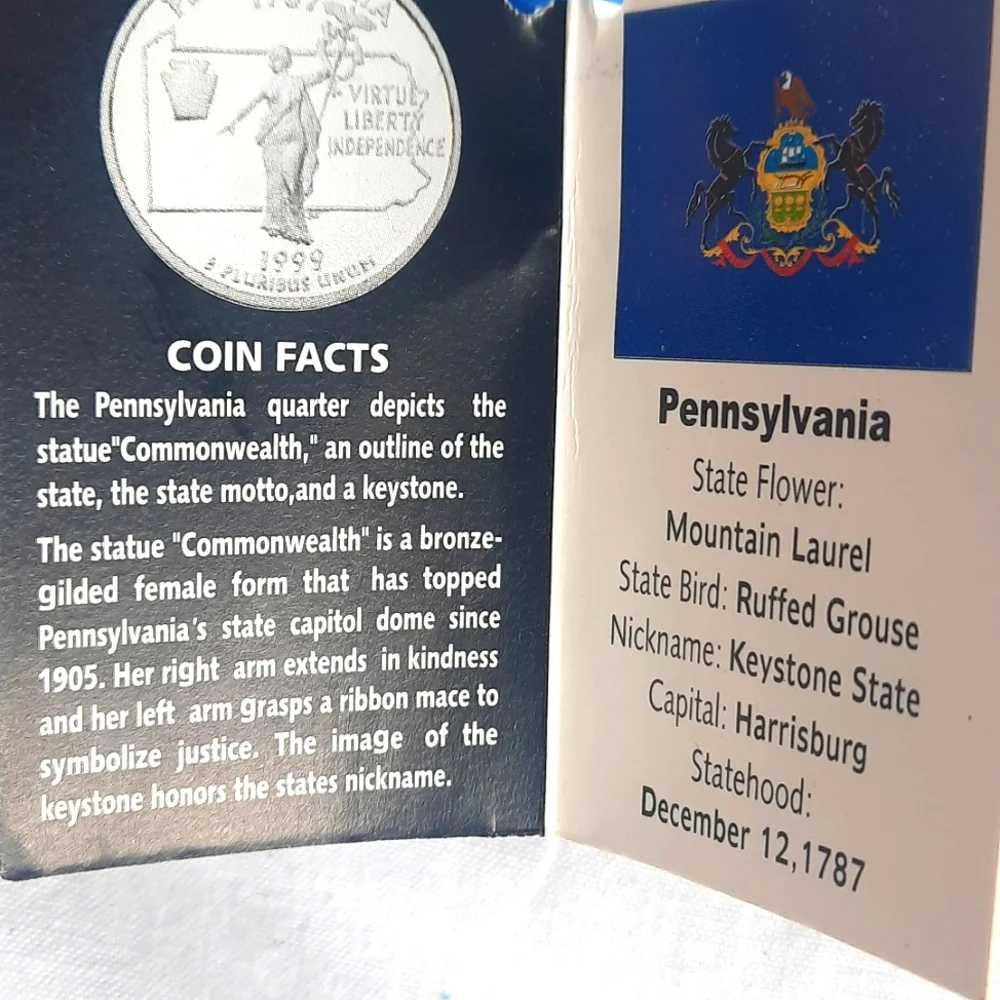 Pennsylvania Limited Treasures Coin Bear Plush Stuffed Animal with Coin NEW